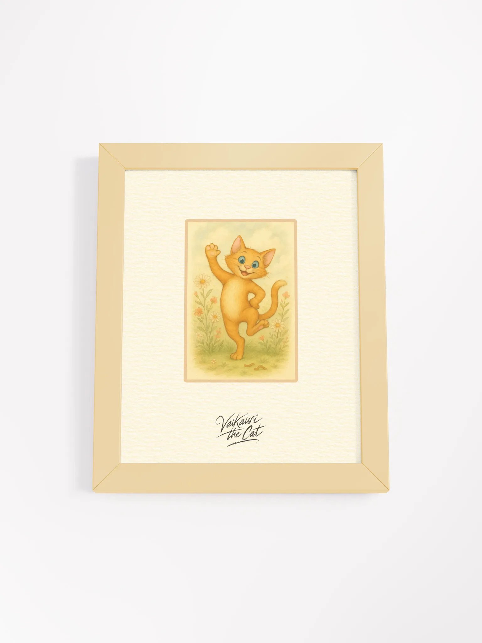 Vaikauri the Cat - Matte Wood-Framed Artprint product image (2)