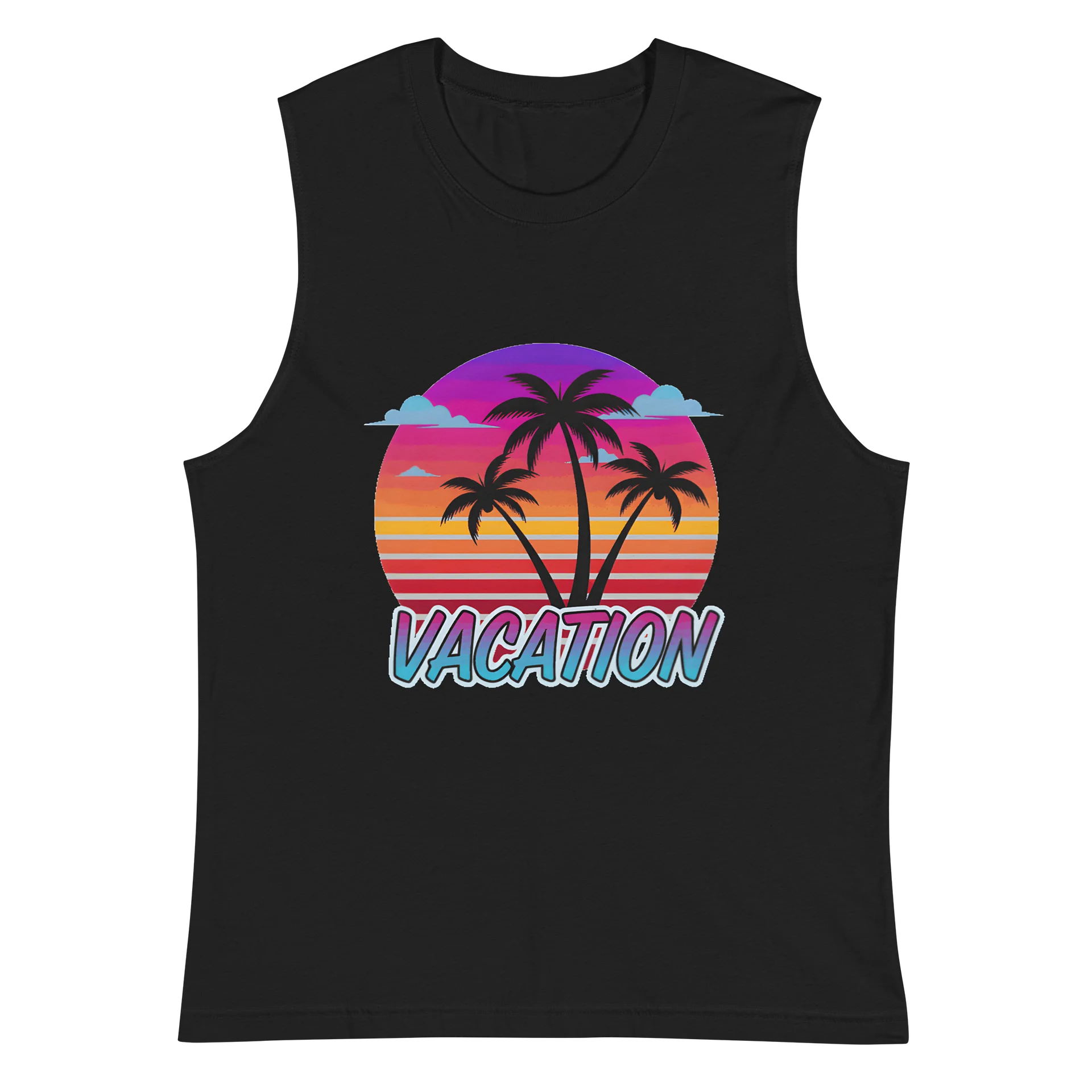 Sunset Silhouette Vacation Muscle Tank product image (3)