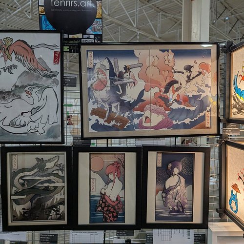 Some more photos of my gallery momiji display #animenorth2026 #animenorth #animeart #chainsawman #ghibli