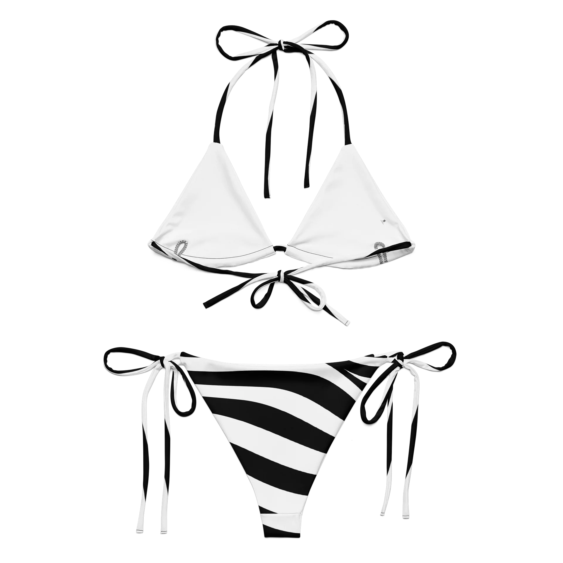Minimalist Black All-Over Print String Bikini product image (12)