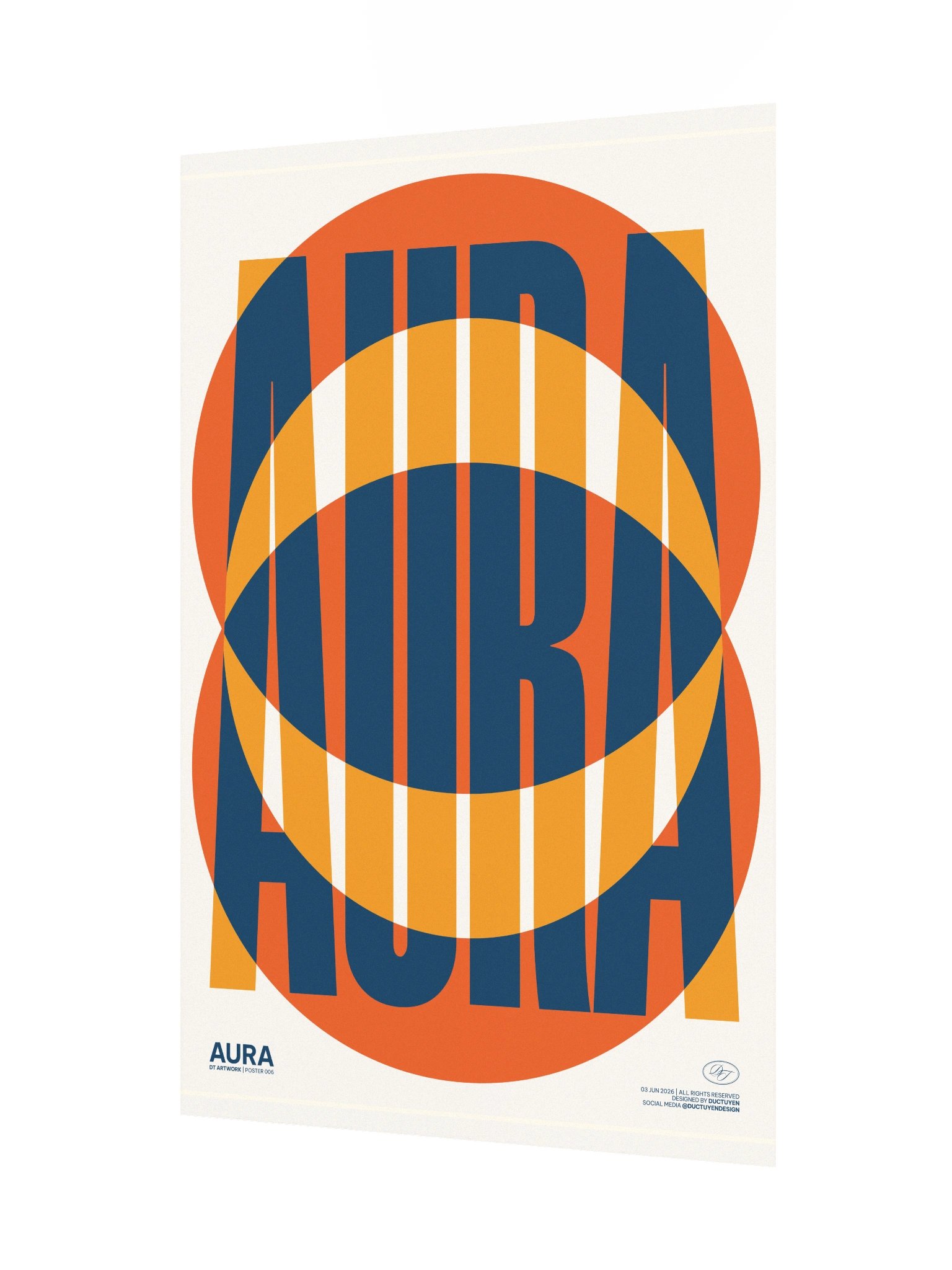 "AURA" Typography Print Poster (Unframe) product image (5)