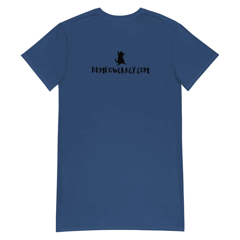 Childless Cat Ladies Run This Country Blue T-Shirt Dress product image (4)