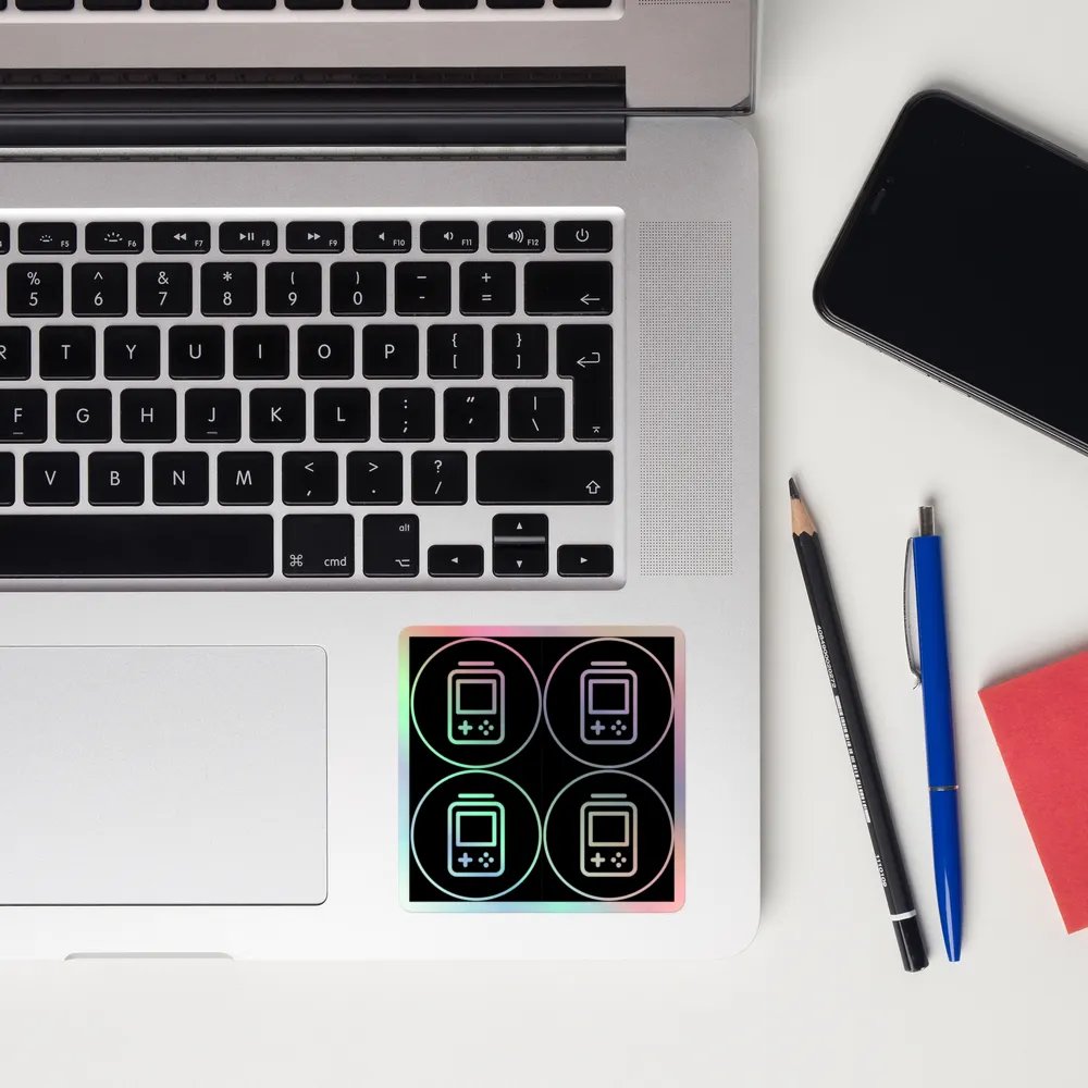 Holographic Sticker (Black) product image (10)