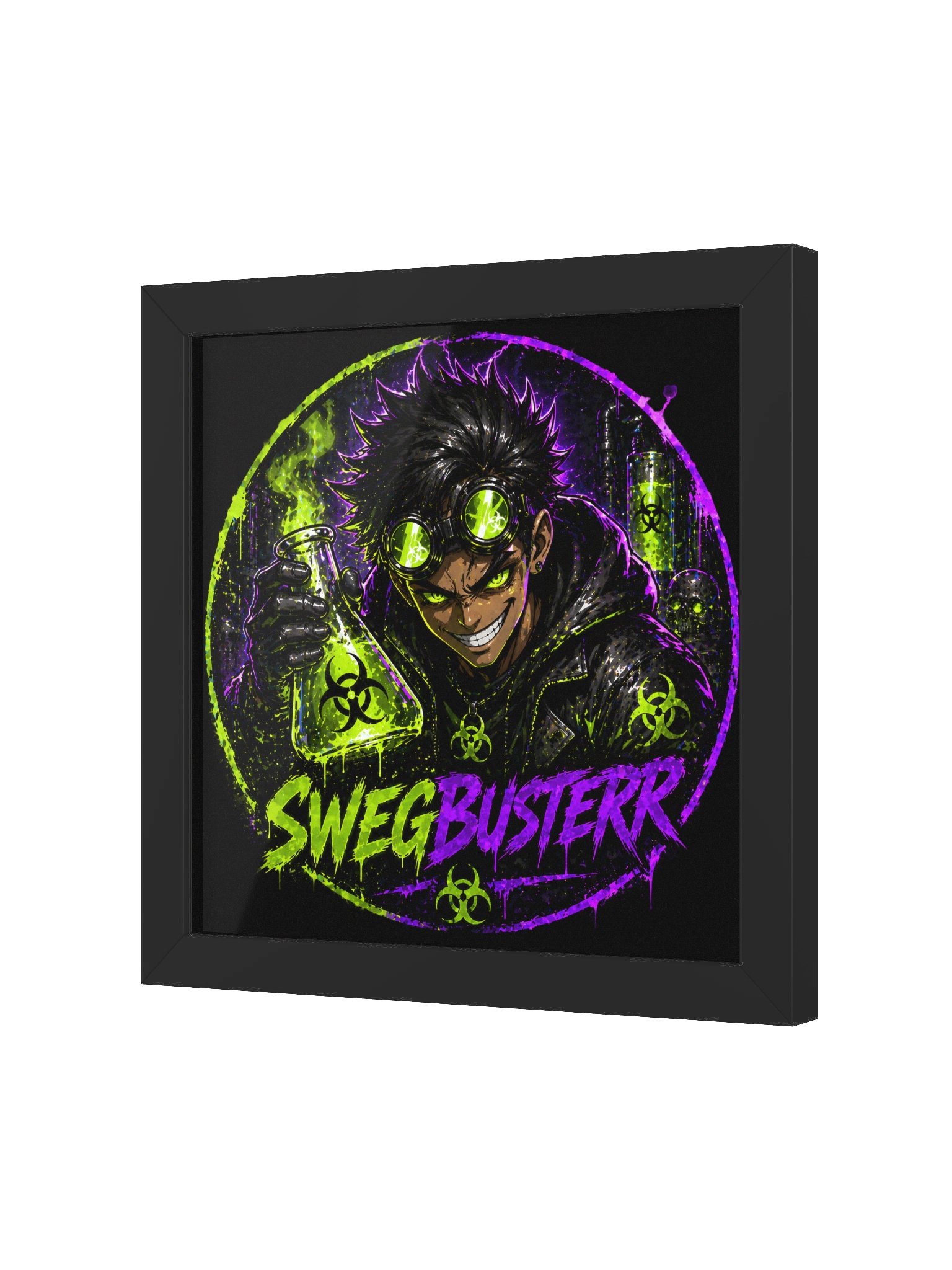 SWEGBUSTERR Neon Biohazard Framed Poster product image (24)