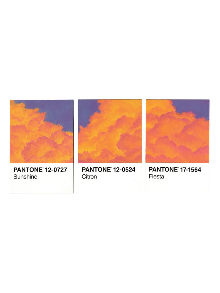 PANTONE Challenge • 3 Clouds set • Oil Painting product image (2)