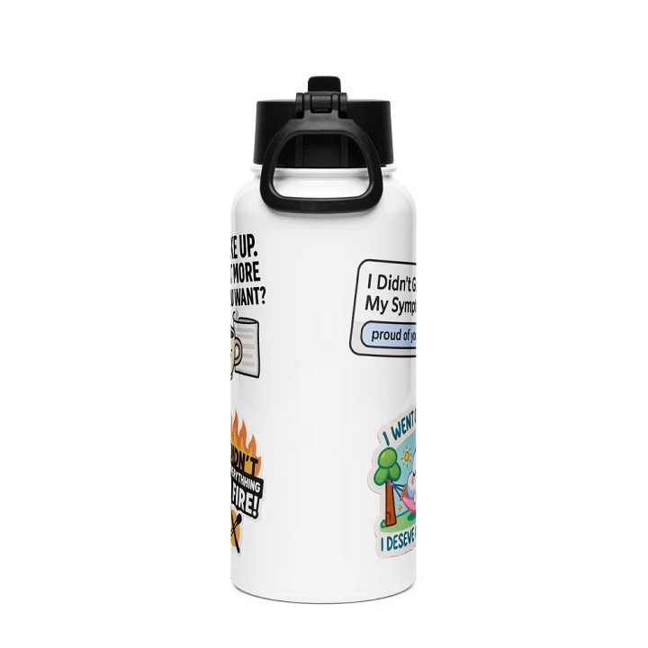 Humorous Adulting Stickers on a Water Bottle product image (2)