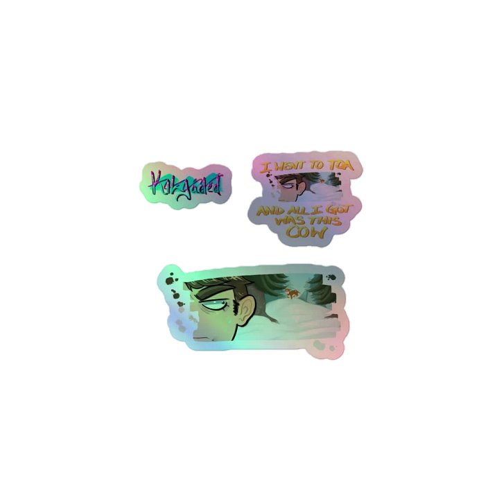 Cursed Edition - Cow - Holo Sticker Sheet product image (1)