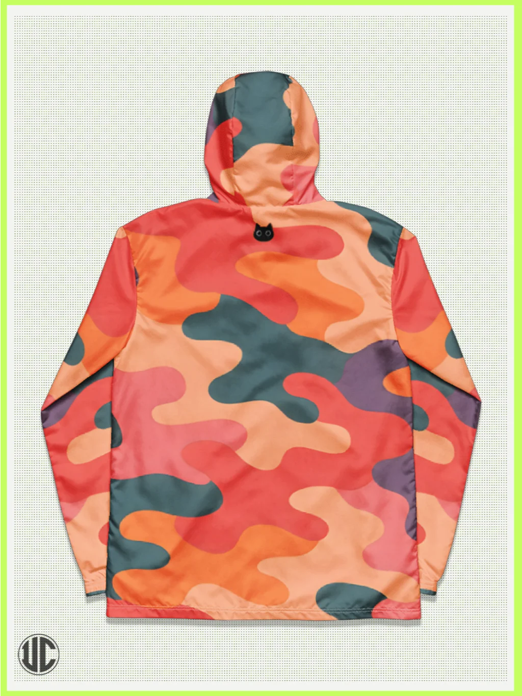 Becky's Coral Camo – Windbreaker product image (2)