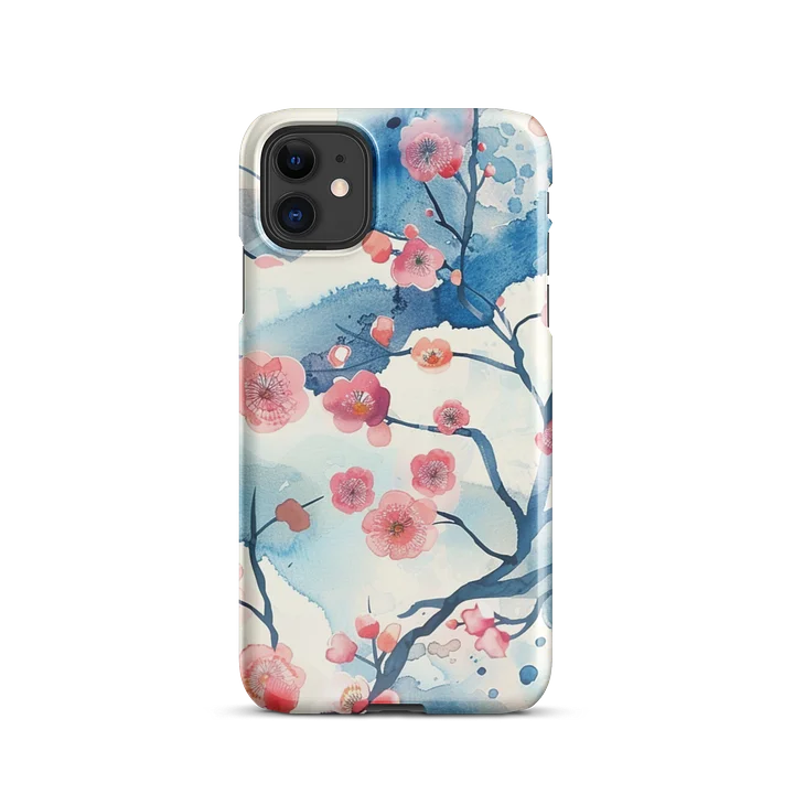 Traditional Japanese Watercolor iPhone Case - Pink Plum Blossom Cover product image (28)