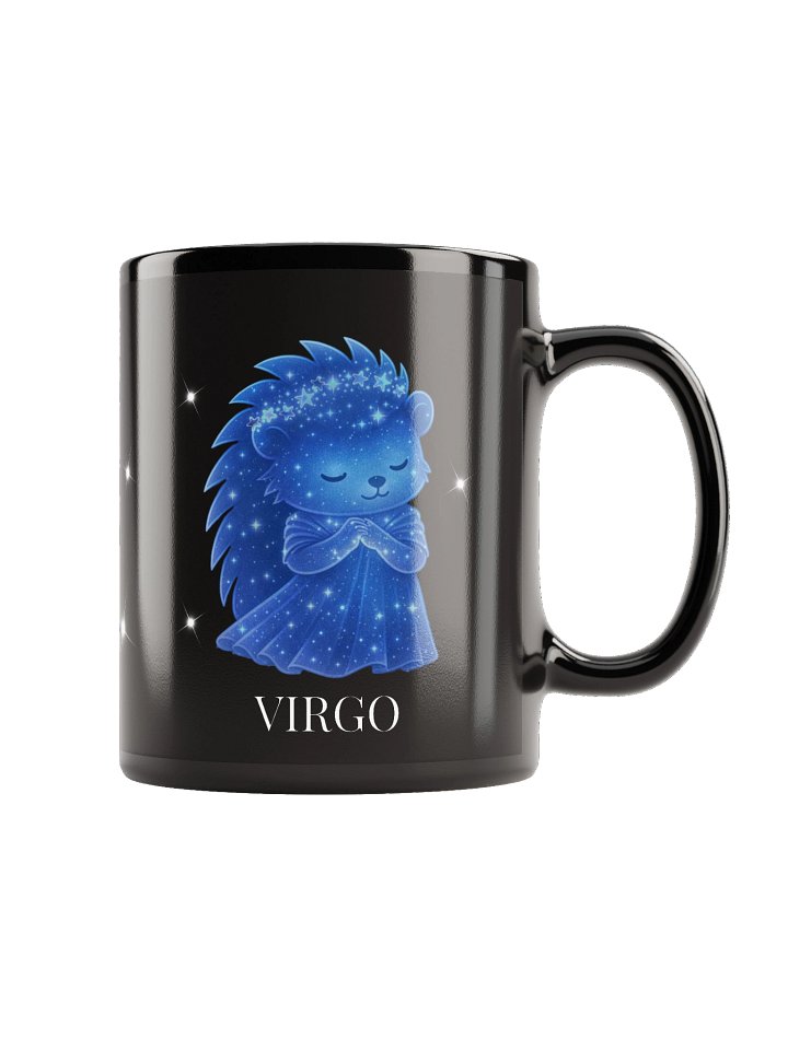 Zodiac hedgie black Virgo mug product image (1)