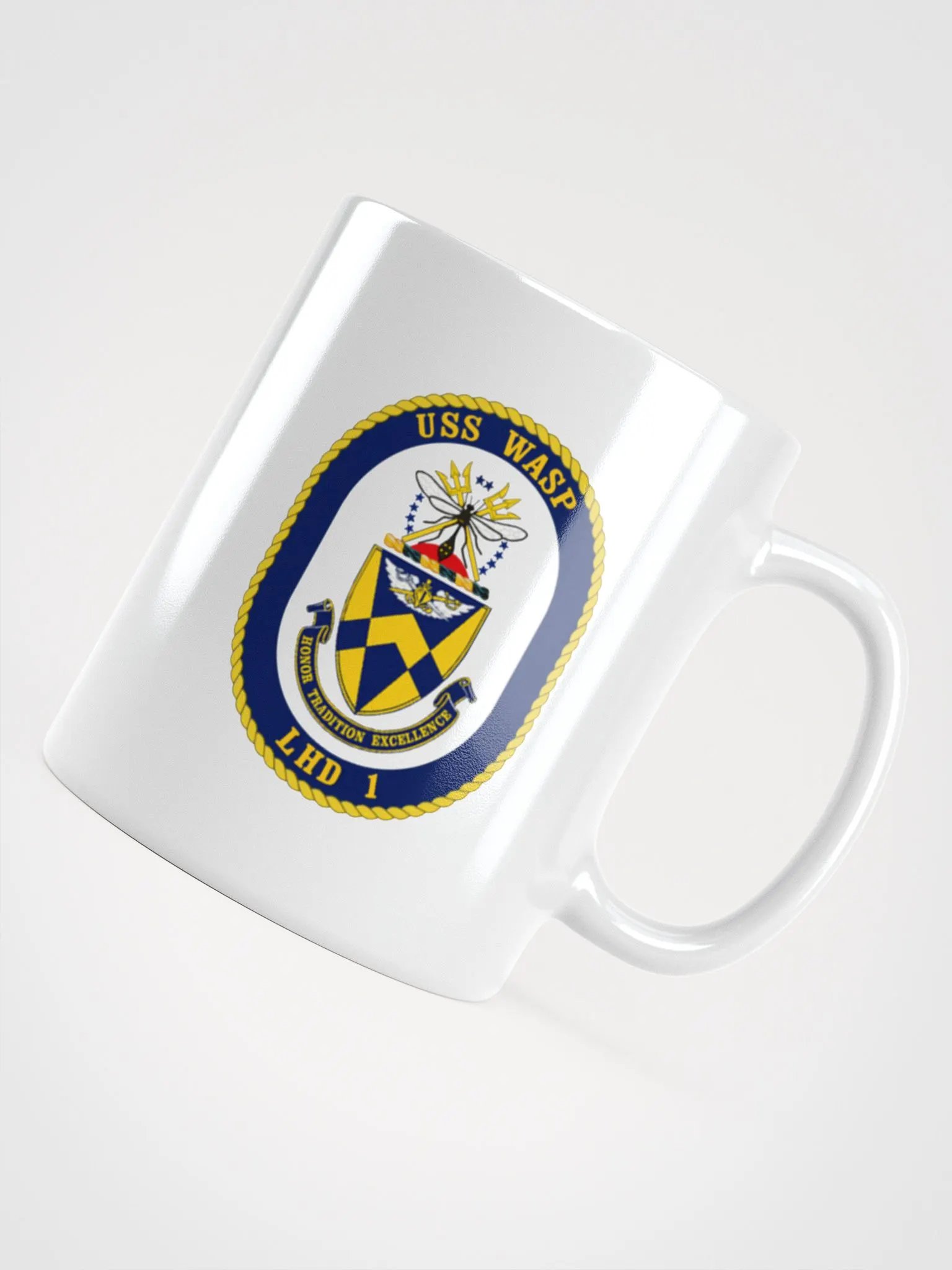 USS Wasp LHD 1 White Coffee Cup product image (4)