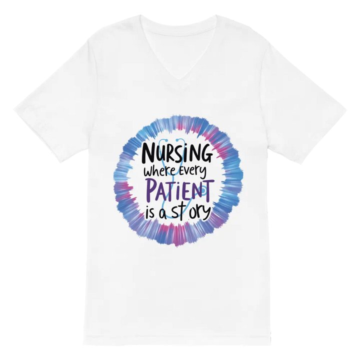 Every Patient is a Story Nurse V-Neck Tee product image (2)