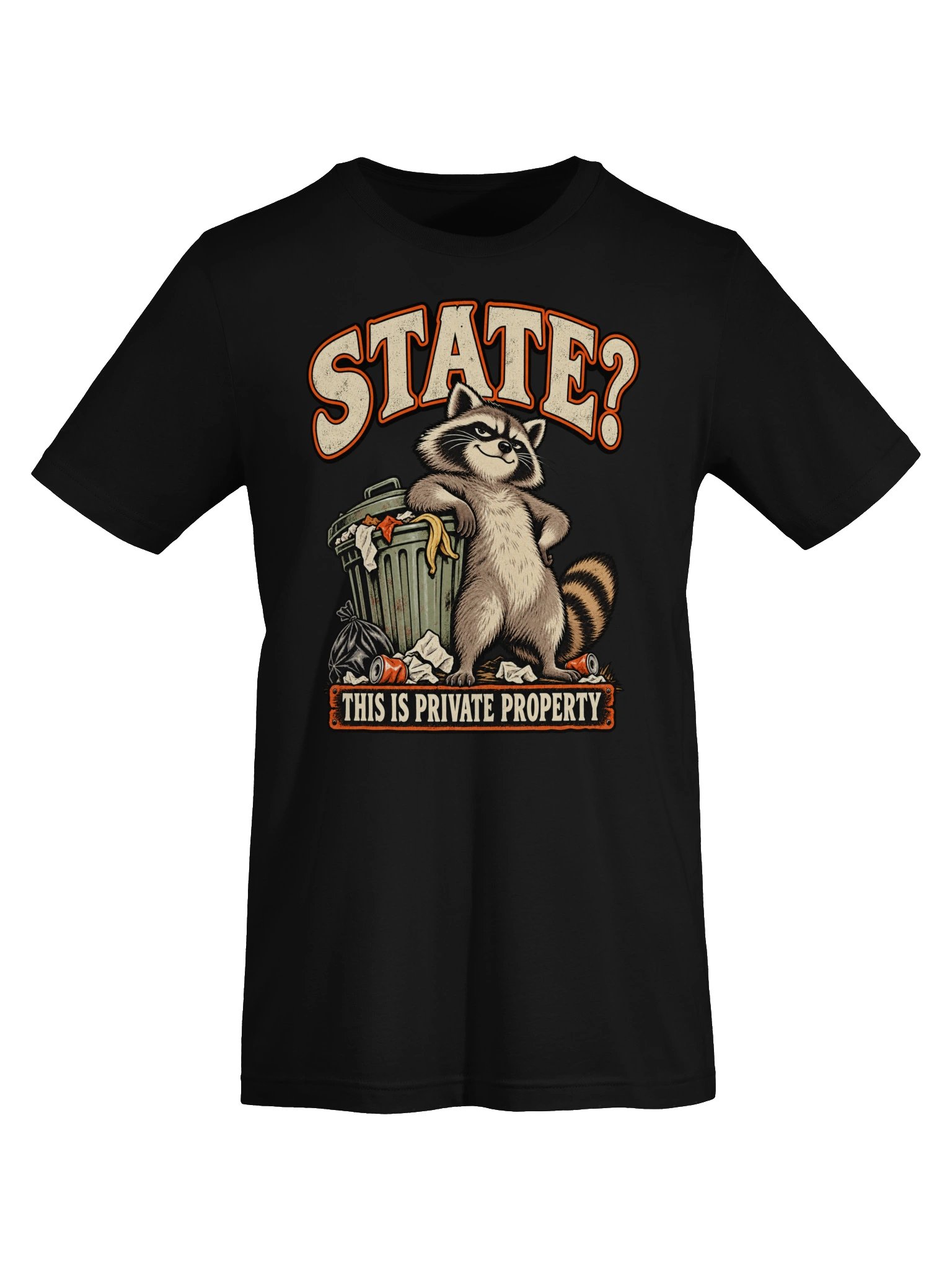 STATE? – This is Private Property Raccoon Graphic Tee product image (3)
