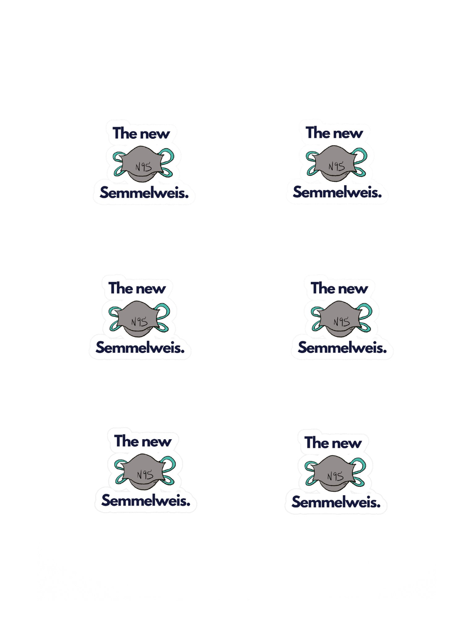 The New Semmelweis sticker 6 pack (Long Covid edition) product image (3)