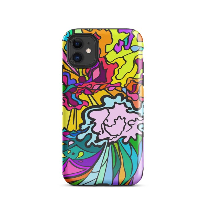 Vibrant Abstract Fusion iPhone® Tough Case – Wave at Sunset product image (2)