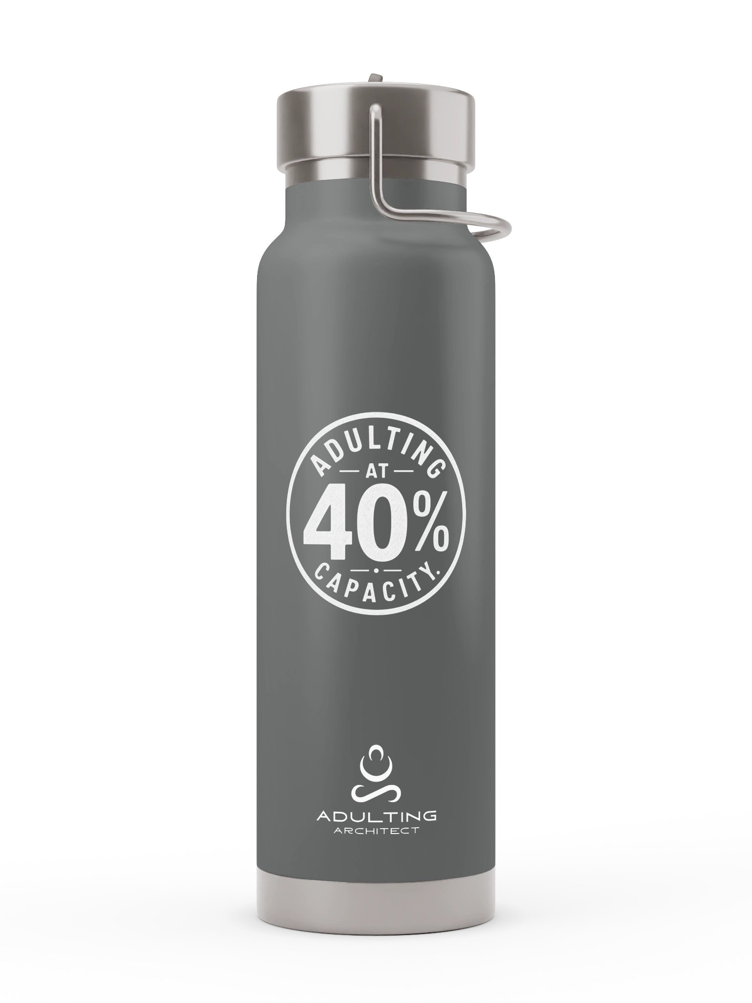 Gray - Thor Copper Vacuum Insulated Bottle with Straw Lid product image (1)