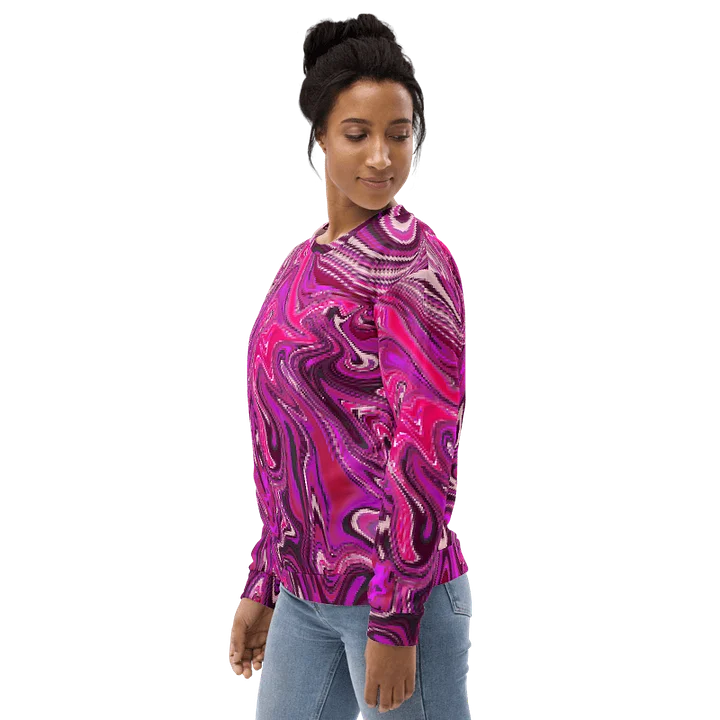 Sweatshirt - Pink and Purple Digital Fluid Art product image (2)