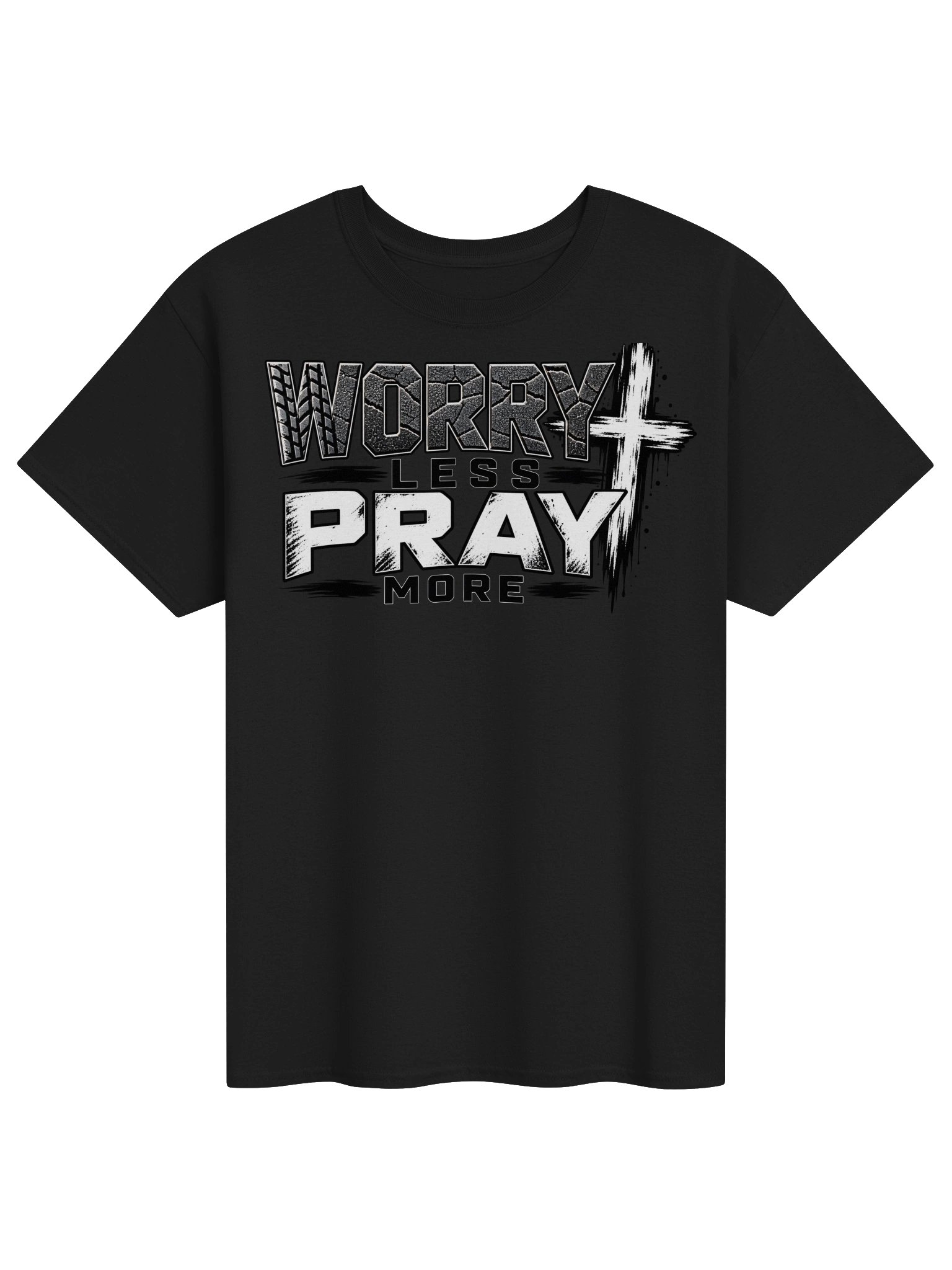 Blacktop Brand: "Worry Less Pray More" Heavyweight T-Shirt product image (1)