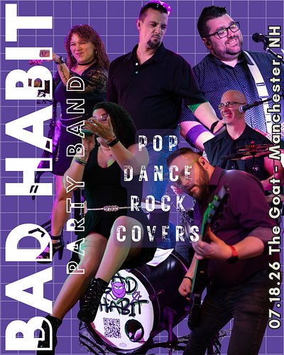 🐐 NEW HAMPSHIRE... we're coming back!⁠
⁠
Bad Habit Party Band is making the trip from Connecticut to rock @TheGoatManch ⁠
⁠
A...