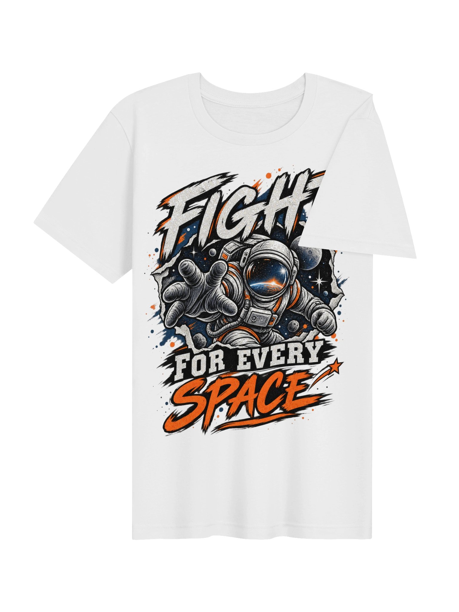 Fight For Every Space - Astronaut Motivational Graphic Tee product image (41)