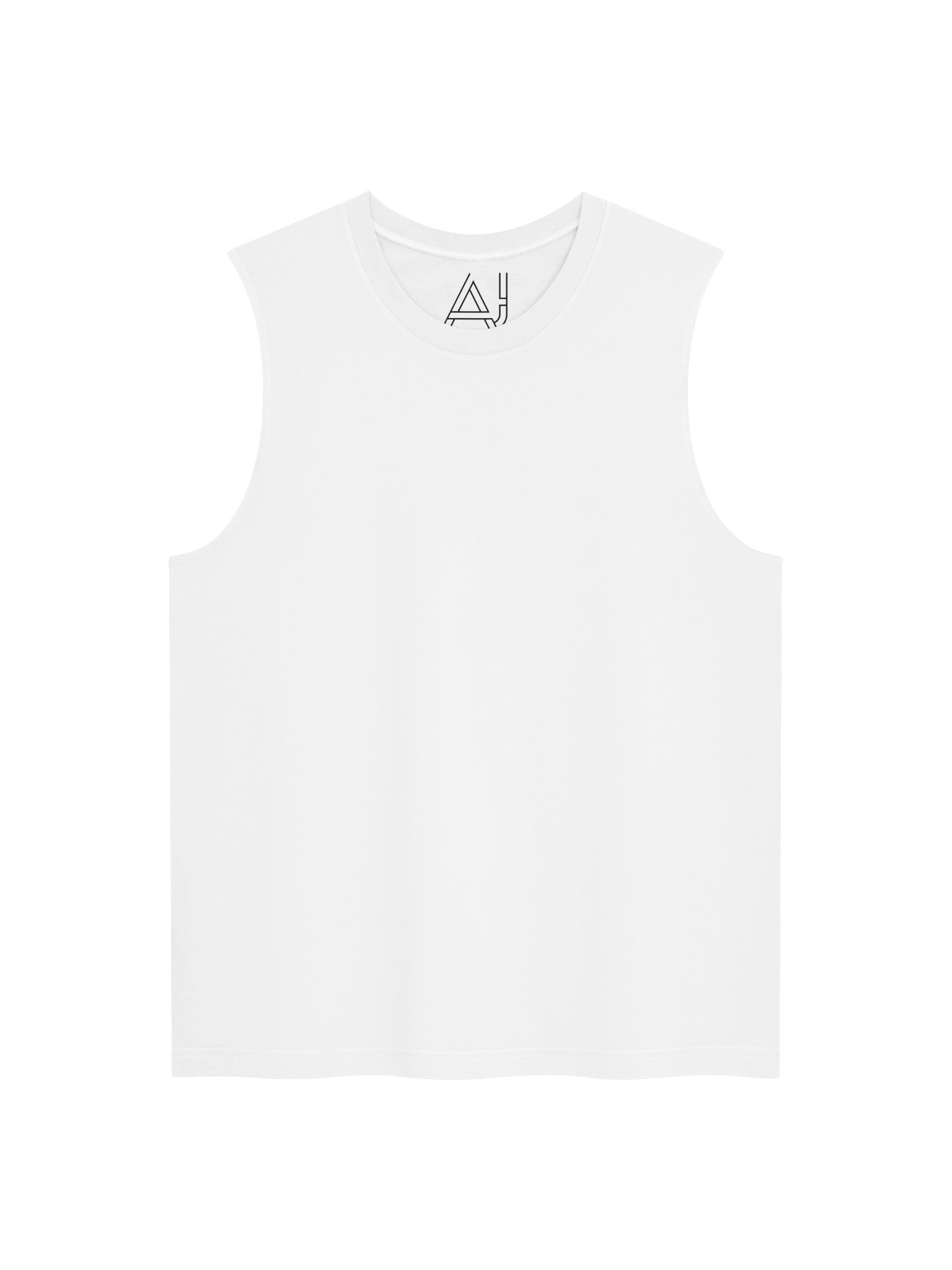 White Sleeveless Shirt Black Logo product image (1)