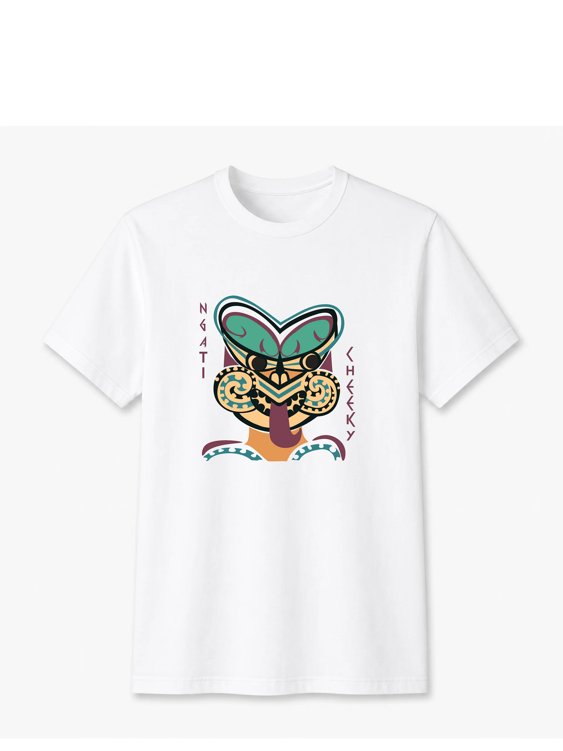 Ngāti Cheeky White Tee product image (1)
