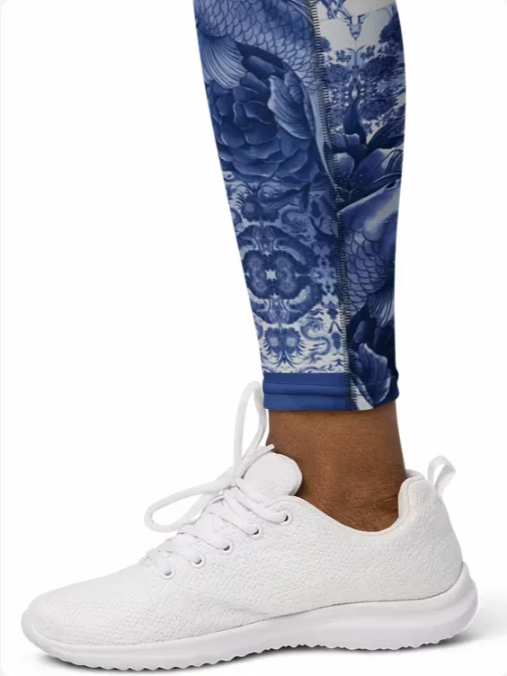Koi and Mist-Porcelain yoga leggings product image (8)