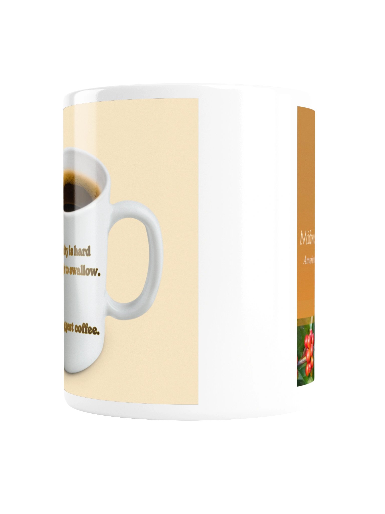 Caffeinated Reality — Reality Is Hard Enough to Swallow | Funny Coffee Mug – Midwest American Coffee product image (6)