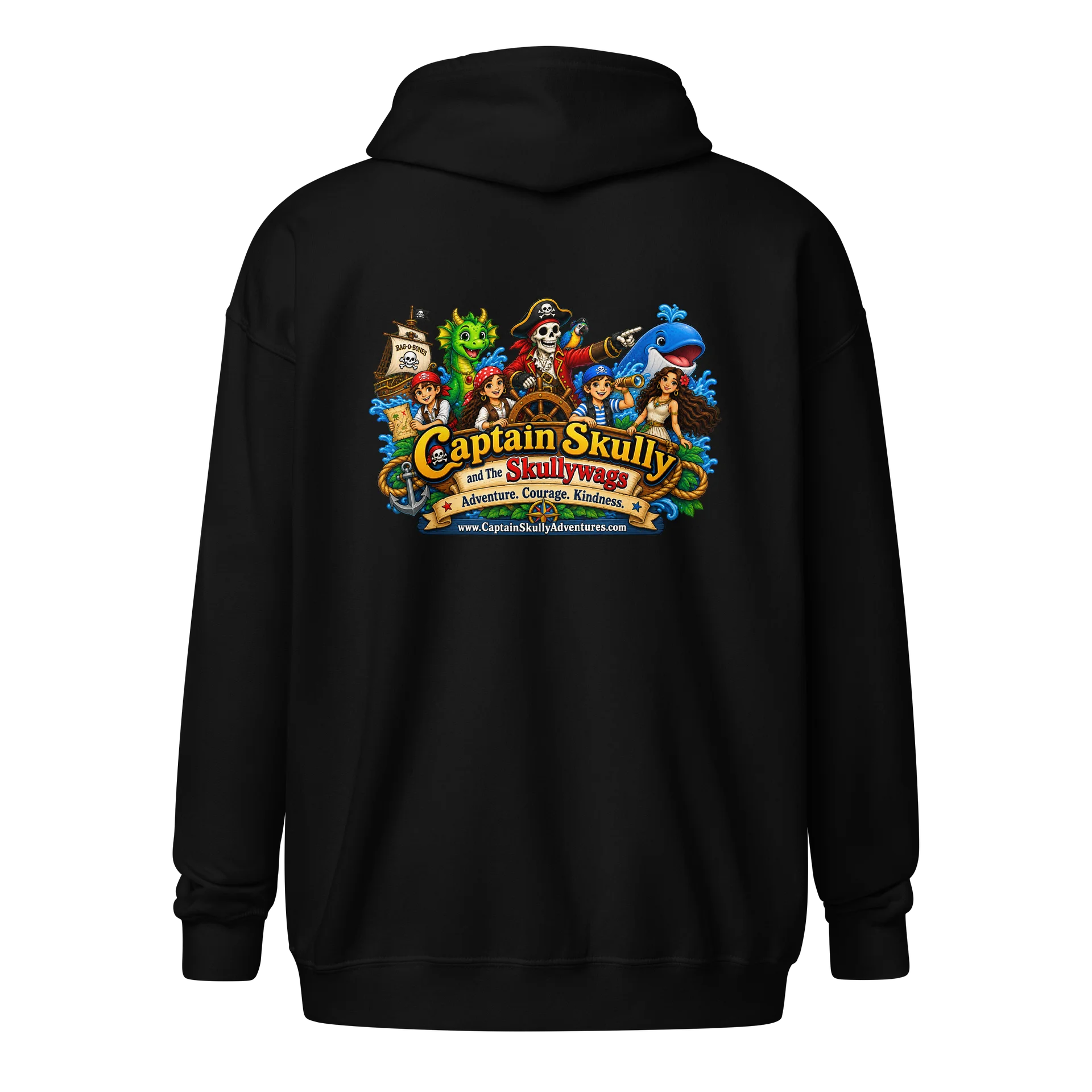 Captain Skully Zippered Hoodie product image (3)