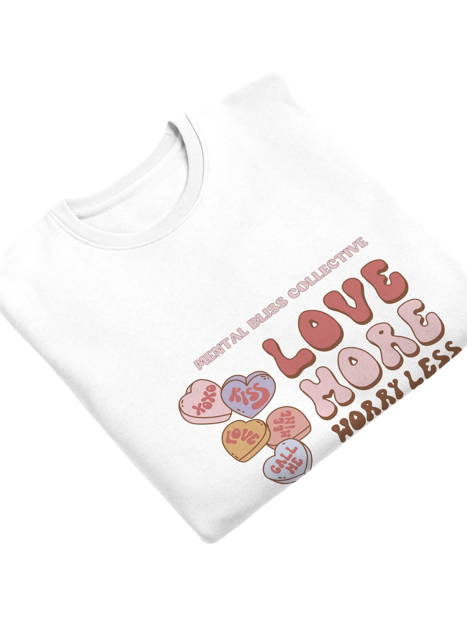 "Love More Worry Less" Unisex Eco Sweatshirt Hoodie – A Daily Reminder to Stay Positive product image (5)