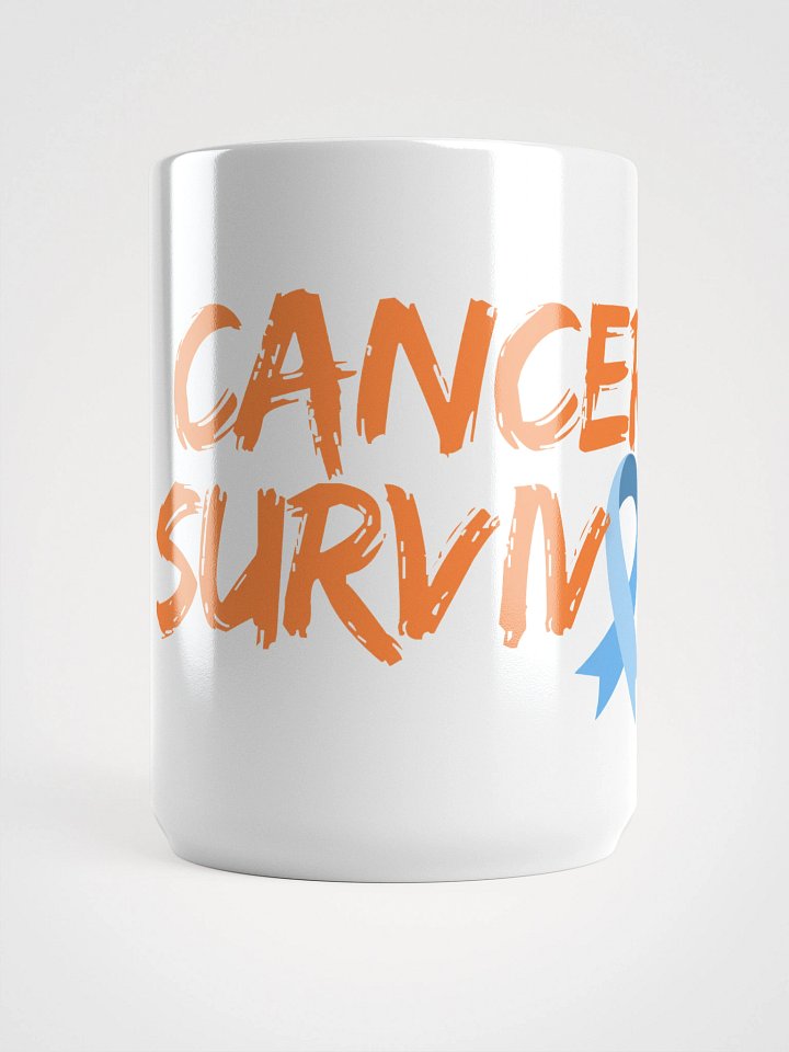 CANCER SURVIVOR Blue Ribbon Mug product image (1)