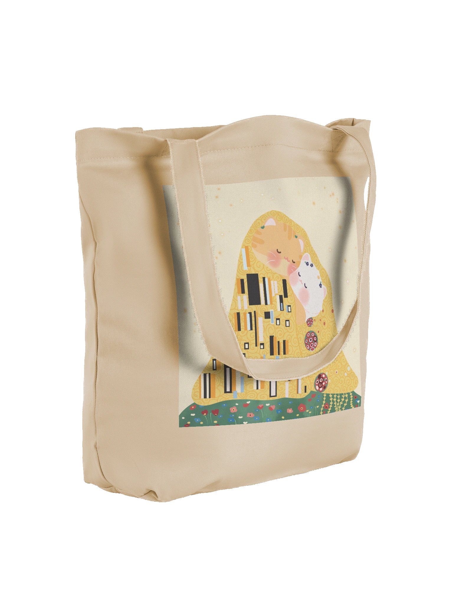 Orange and white cat in modern art Tote Bag product image (2)