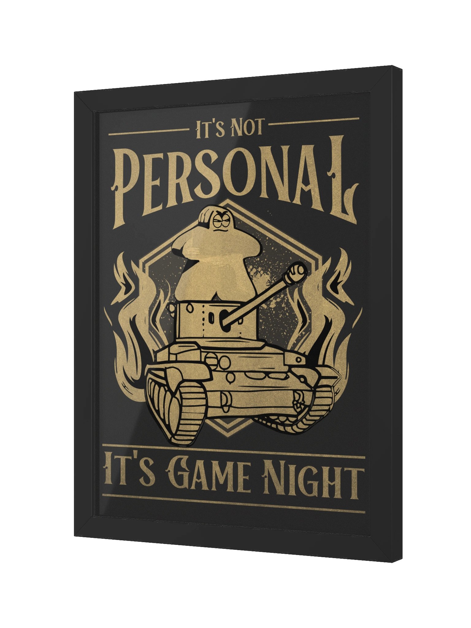 Meeple Soldier Game Night Board Game Room Poster - FRAMED product image (8)