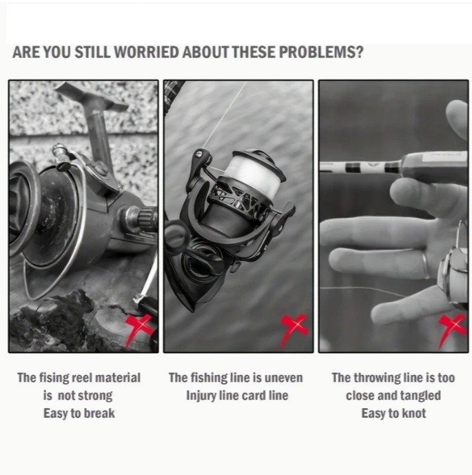 12BB Metal Spinning Fishing Reel - 5.2:1 Multi-Size Freshwater Saltwater Reel product image (9)