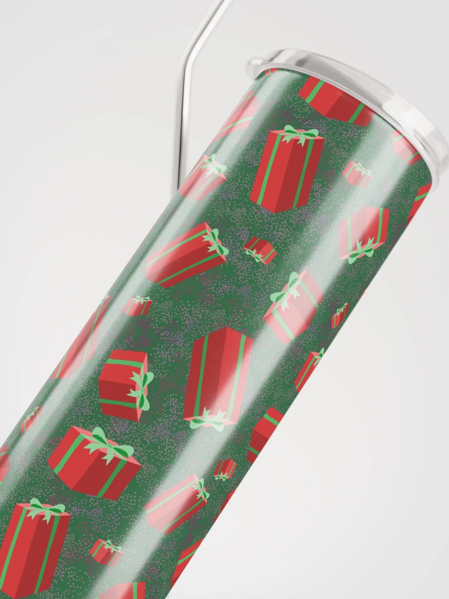 Retro Floating Red Presents Stainless Steel Tumbler with Straw product image (11)