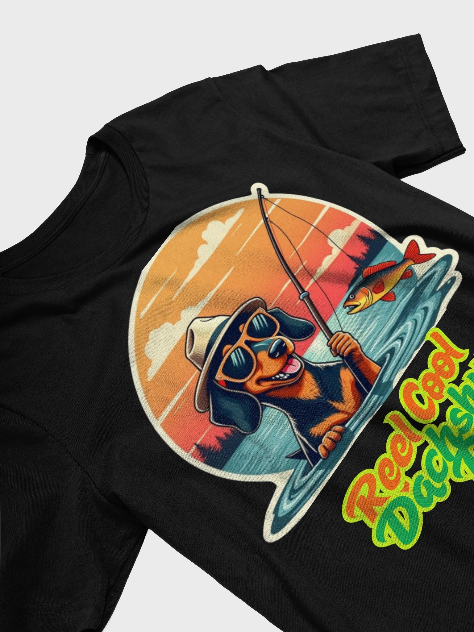 Reel Cool Dachshund Dad Tee product image (3)