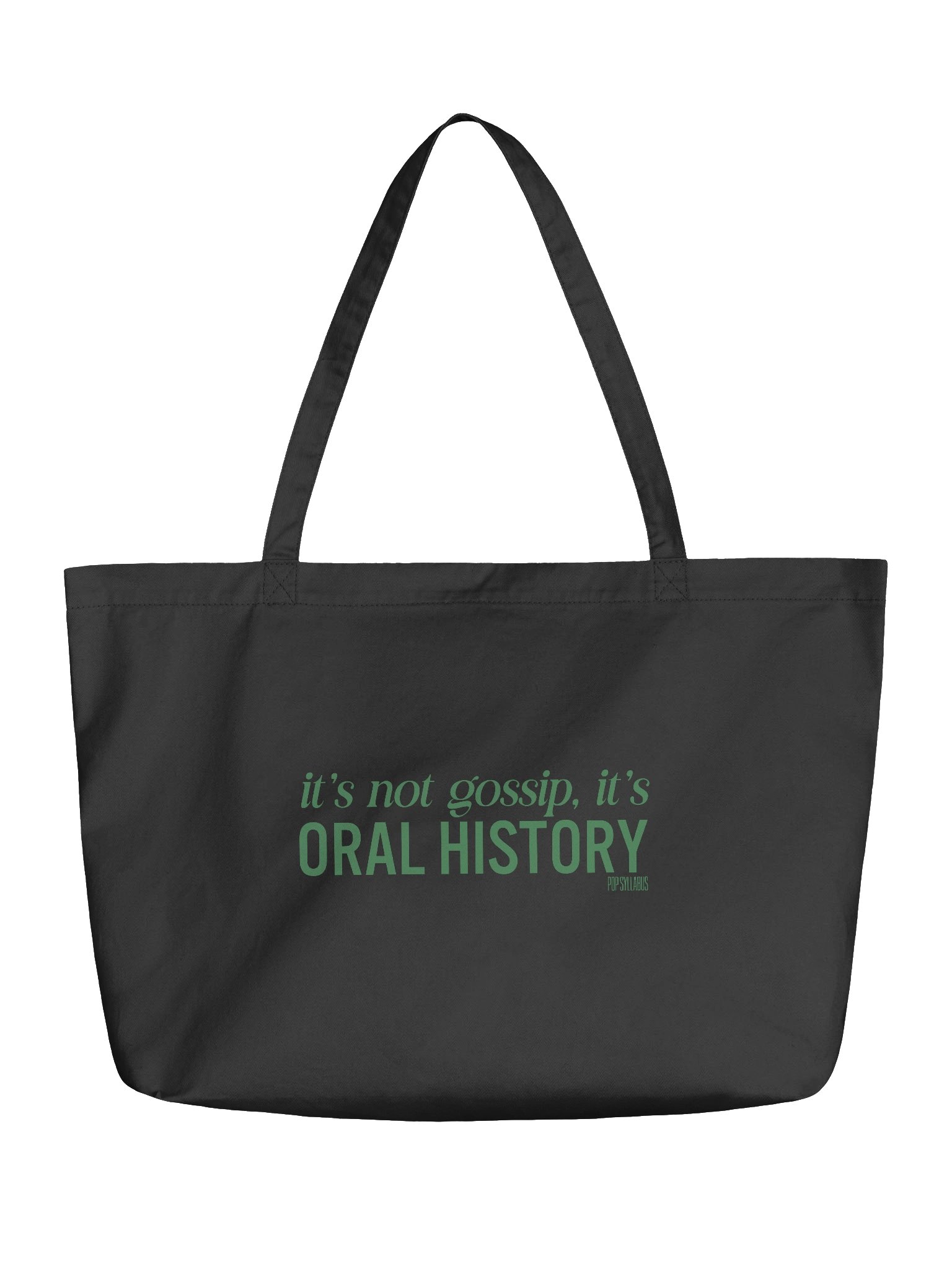 Oral History Black Tote (Green) product image (1)