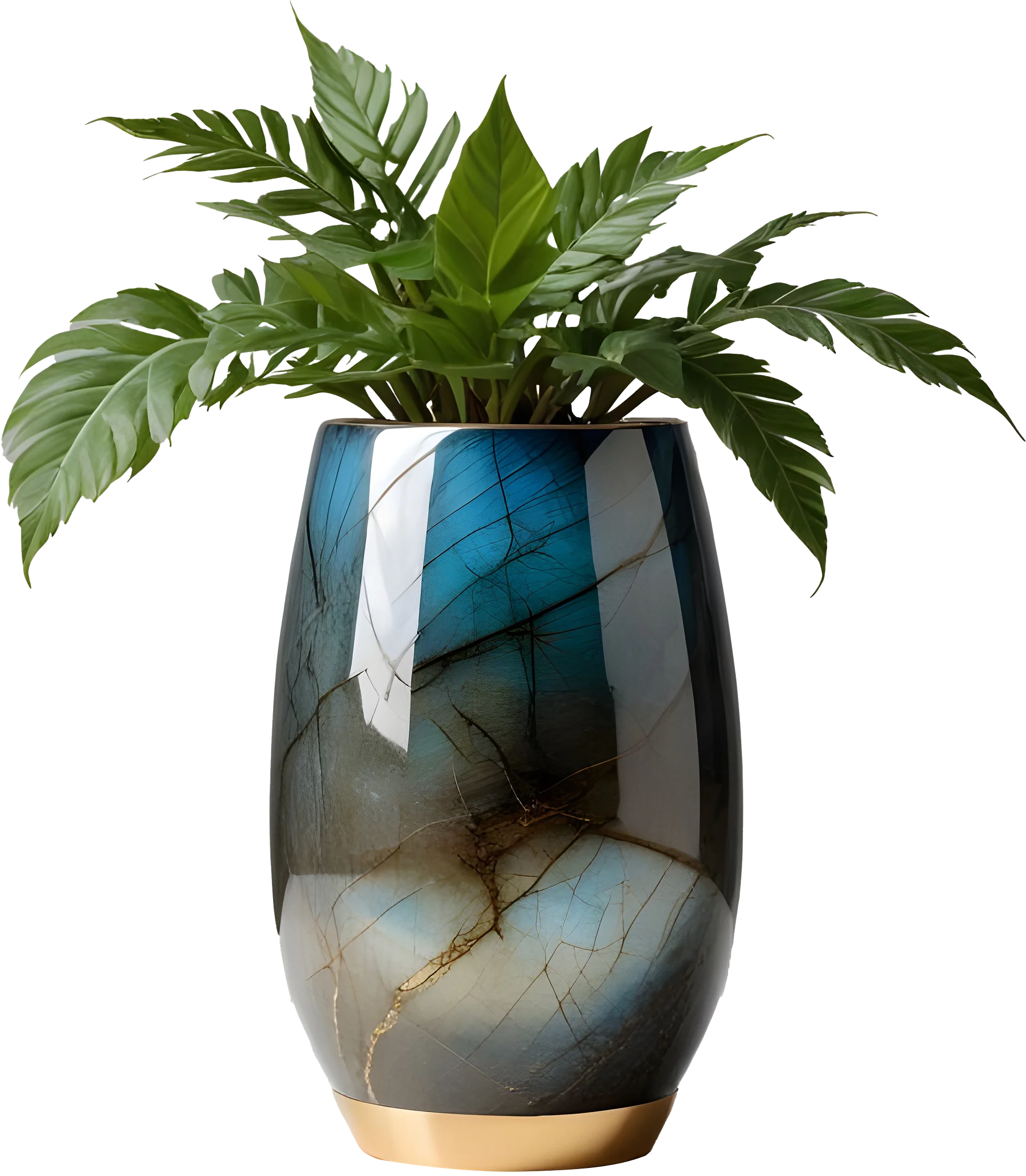 Stellar Luxe – Radiant Labradorite Vase PNG product image (1)