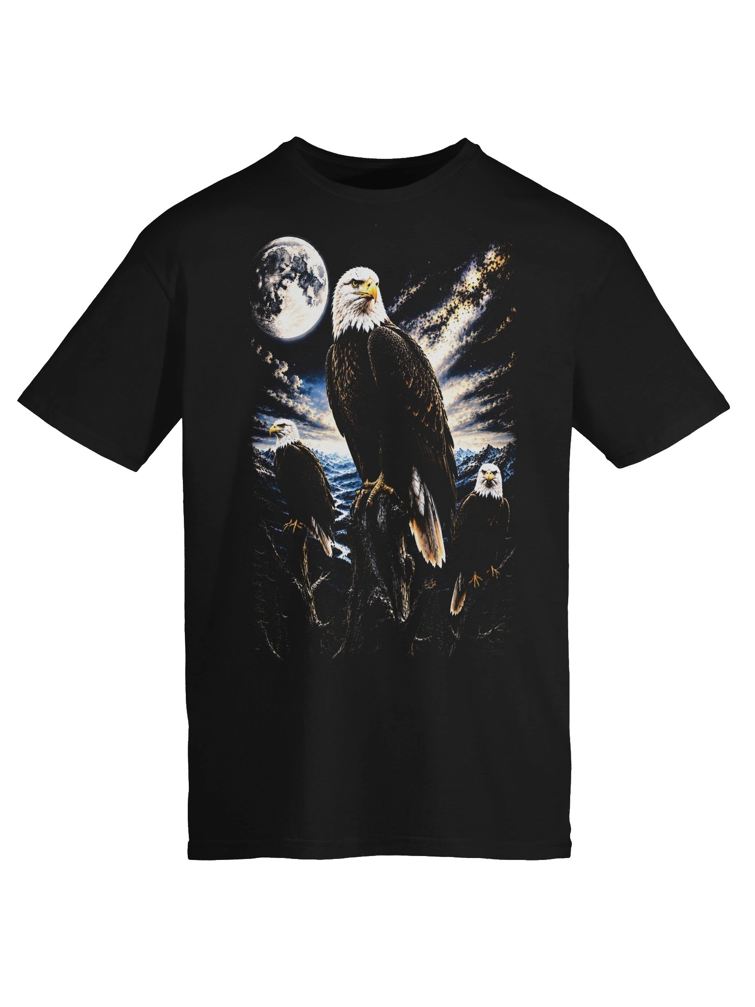 Bald Eagle Howling Moon Tshirt | Legendary Wildlife Shirt product image (4)