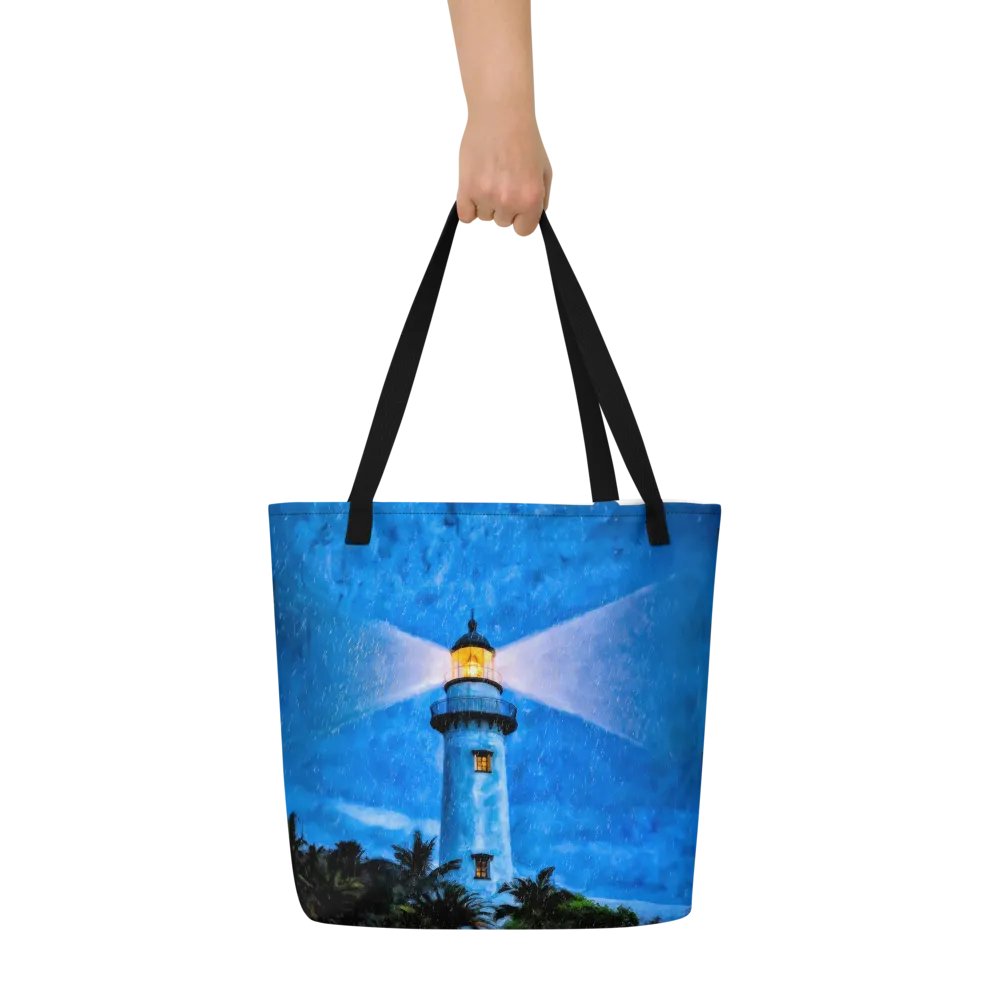 St Simons Island Lighthouse At Night – Georgia Tote Bag product image (10)