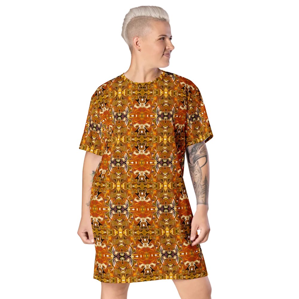 Brown African Inspired T-Shirt Dress product image (7)