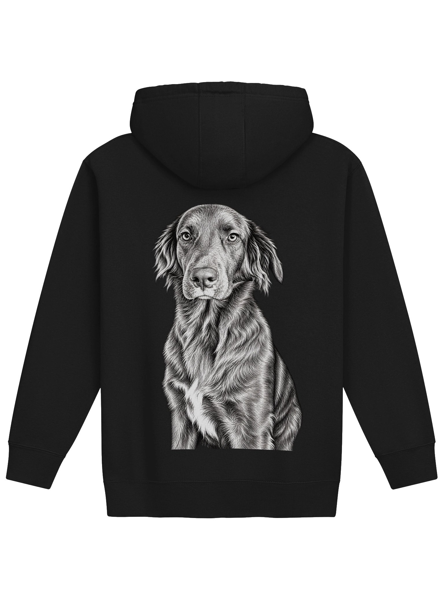 Black & White Floppy-Eared Dog Hoodie product image (1)