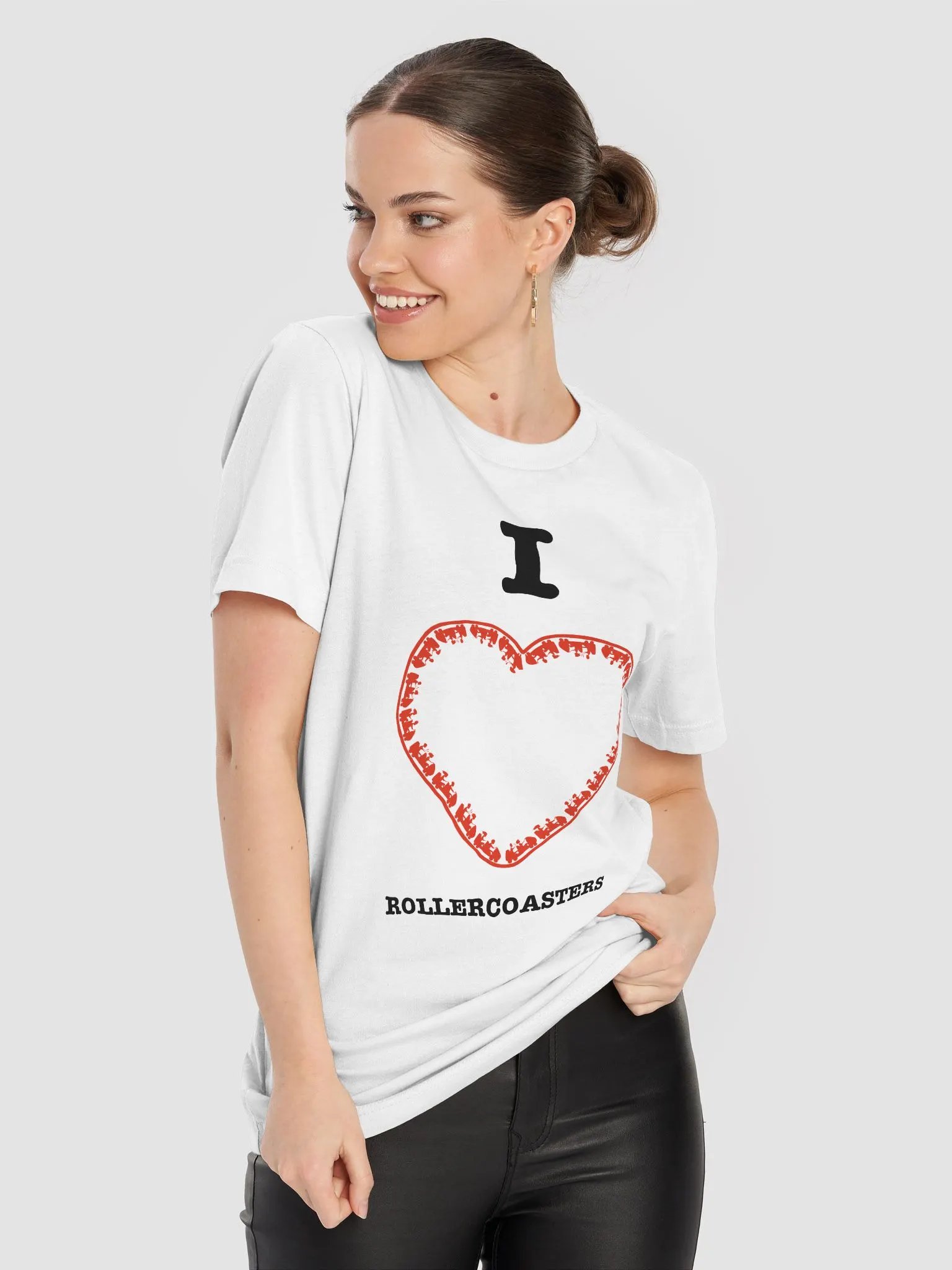 I Love Roller Coasters - White T-Shirt product image (5)