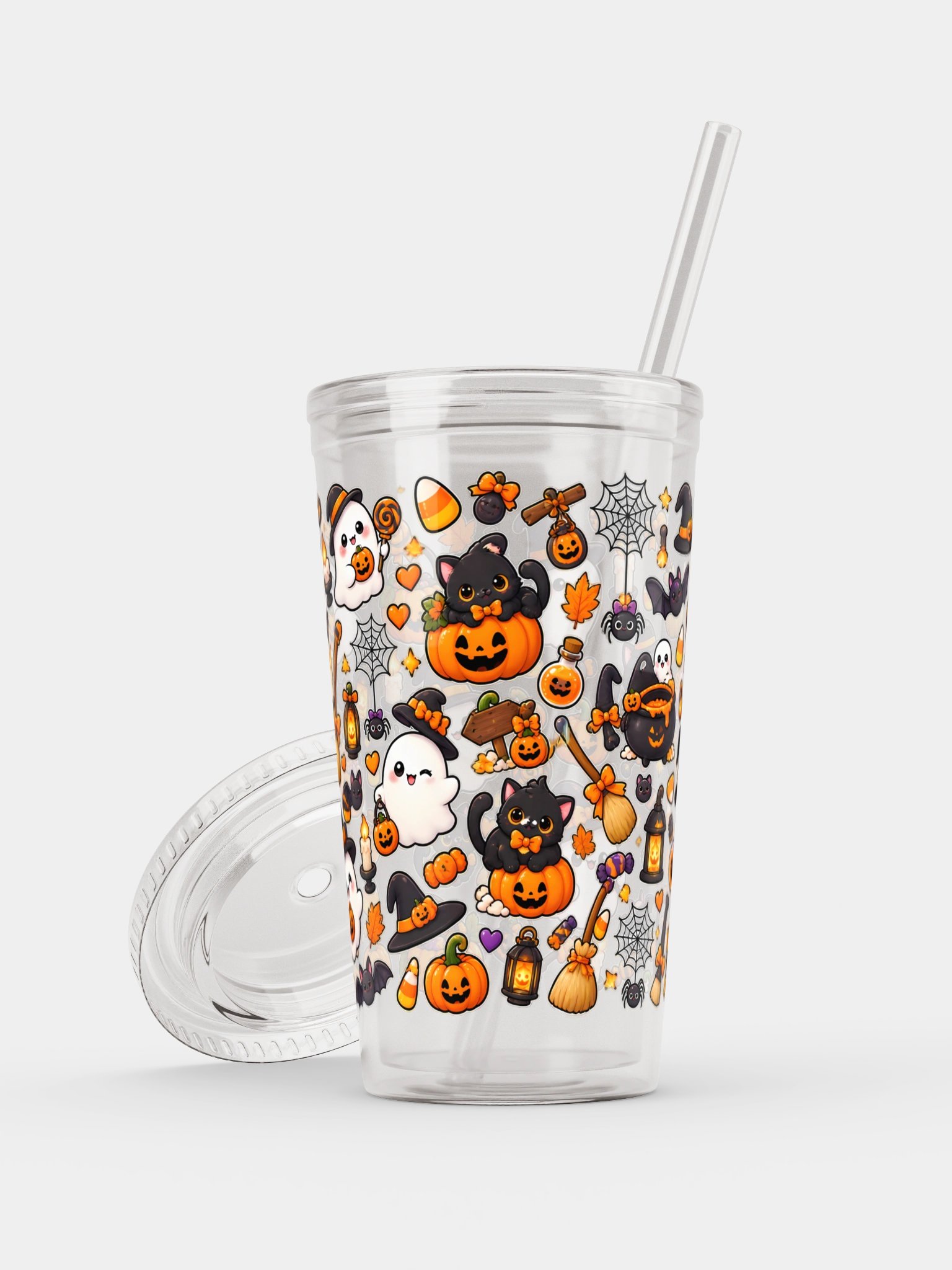 Spooky Halloween Clear Dual Wall Tumbler 16 Oz (473 ml) product image (7)