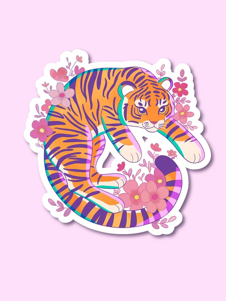 Blossom Tiger Vinyl Stickers product image (1)