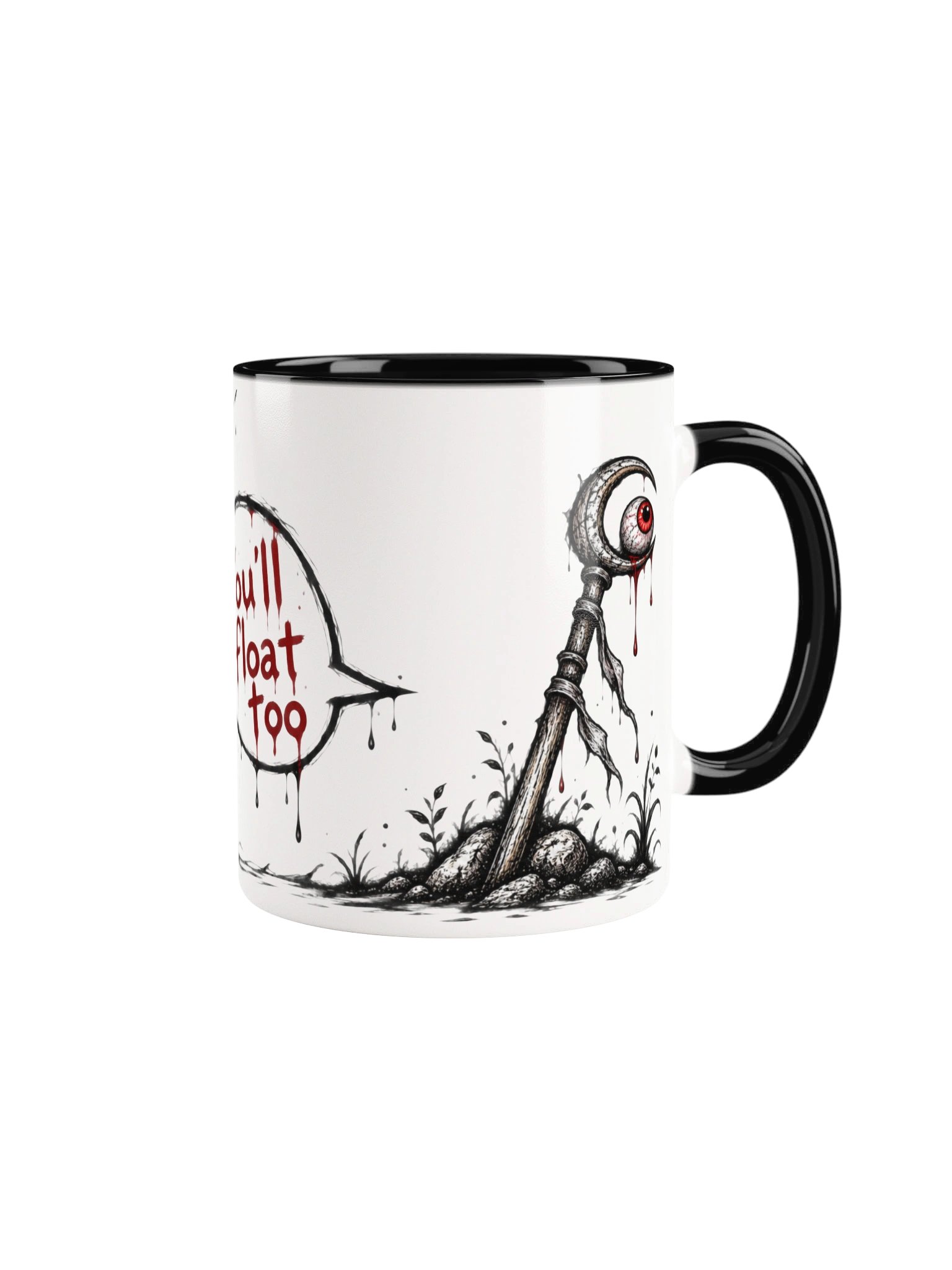 You'll Float Too – Gothic Ghost Halloween Coffee Mug | SHAYZ 11oz product image (1)
