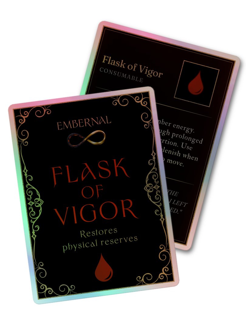 Flask of Vigor - Front & Back Holographic Sticker Bundle product image (1)