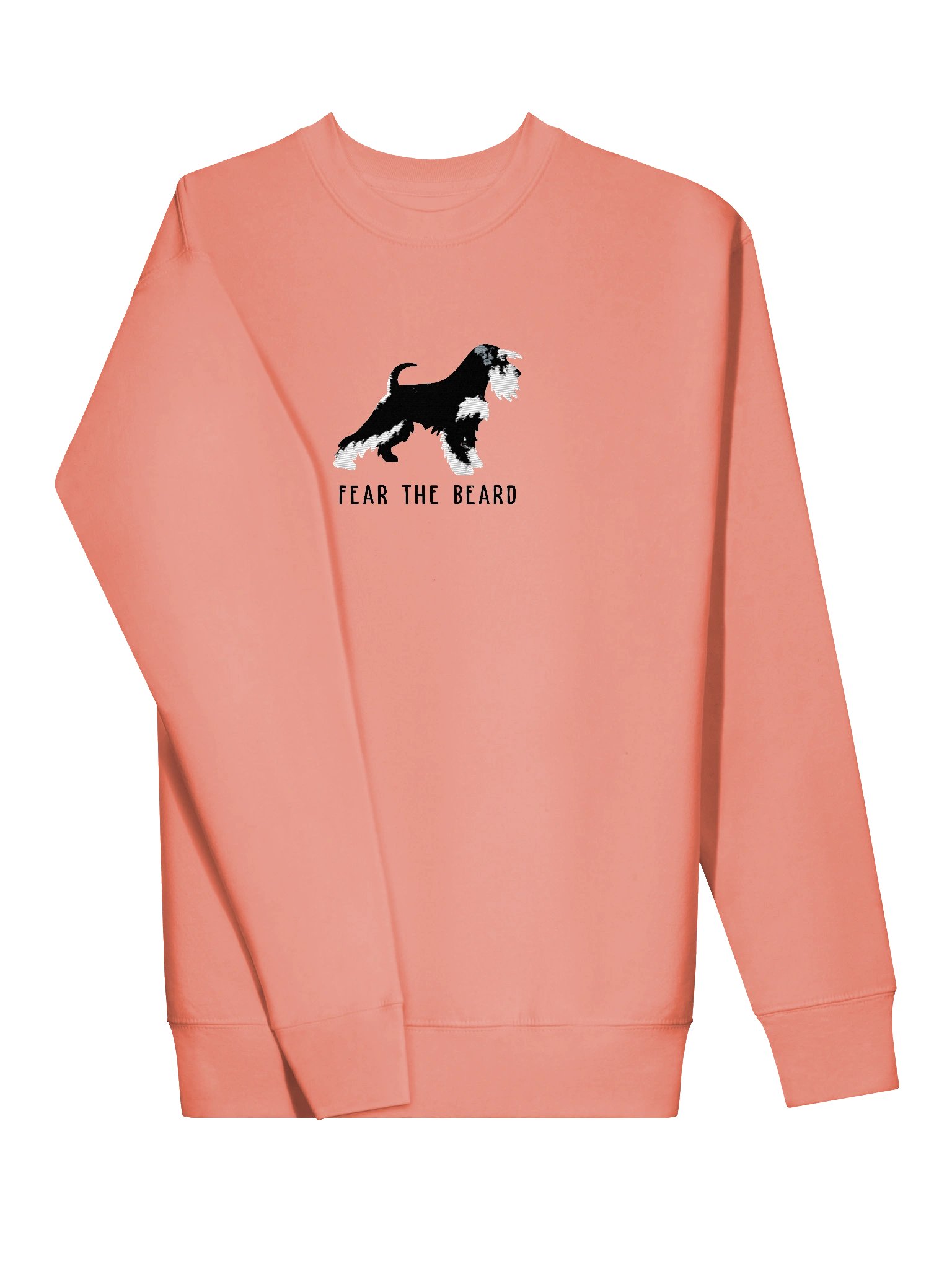 Fear the Beard Sweatshirt (Embroidered) of a Miniature Schnauzer(Black & Silver) product image (17)