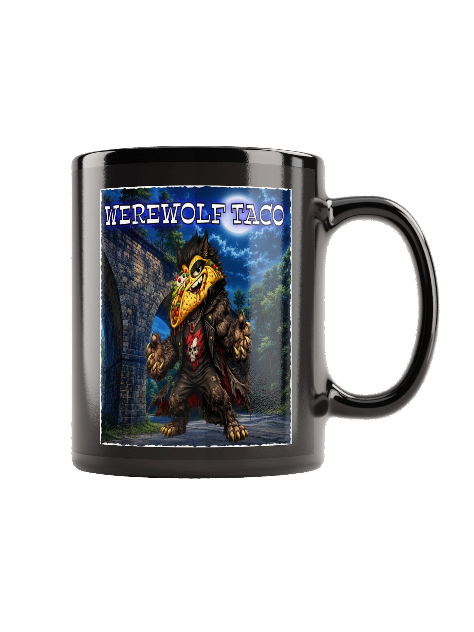 Werewolf Taco Black Glossy Mug - The Taco Family product image (5)