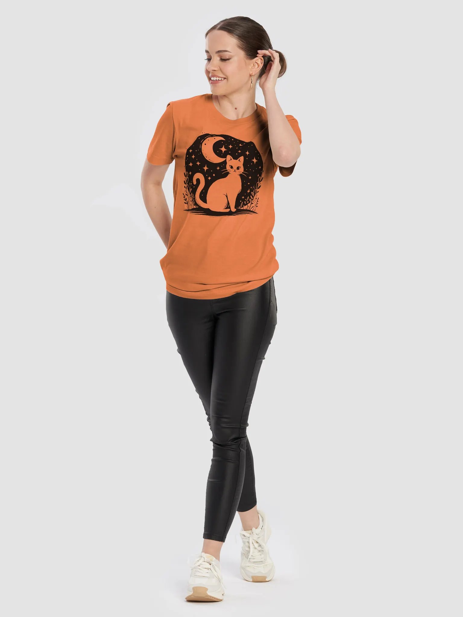 Cat in the Night Supersoft Unisex T-Shirt product image (10)